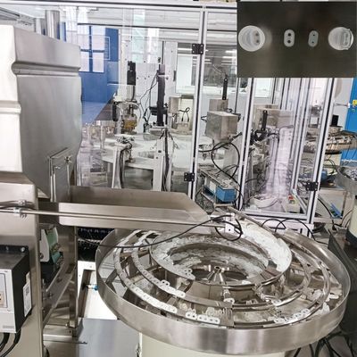 Euro Cap Assembly Machine for Automatic Assembly of Easy Peel Foil Caps for IV Infusion Soft Bags and Bottles