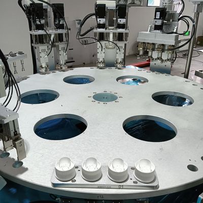 세탁기 세탁기 캡 자동 조립 기계 스테인리스 스틸로 만든 회전 기기 작동