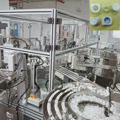 자동 우유 뚜껑 헬리캡 조립 자동화 기계의 안정적인 작동 및 정확한 위치 지정